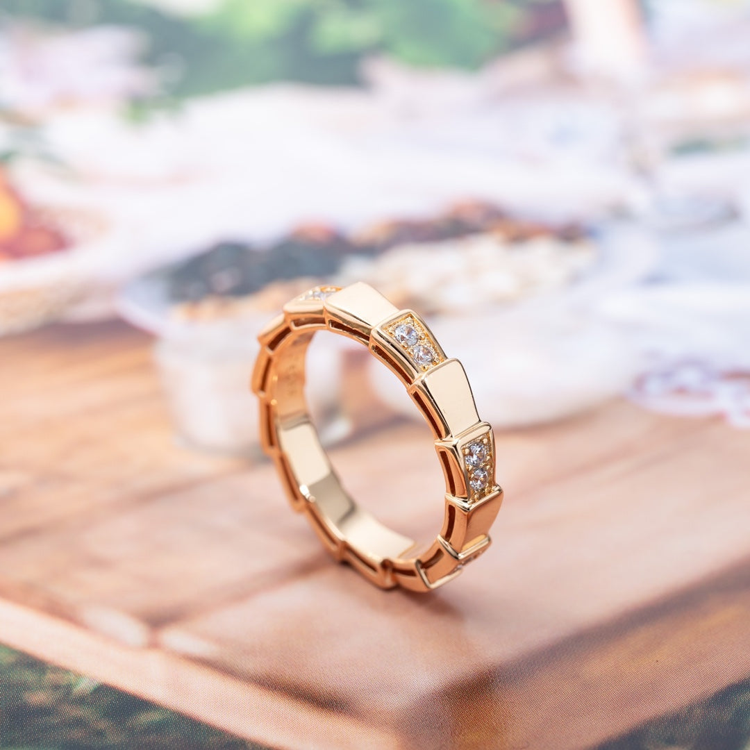 [Glow Muse]SERPENTI RING PINK GOLD  3MM