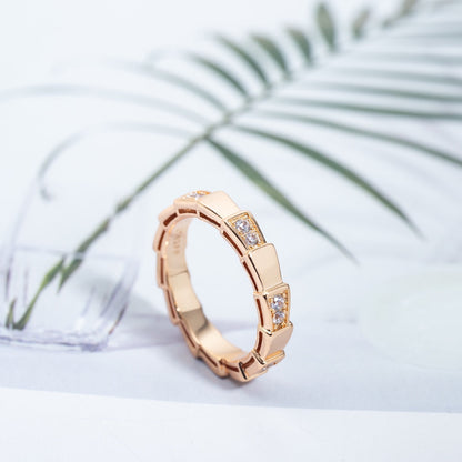 [Glow Muse]SERPENTI RING PINK GOLD  3MM