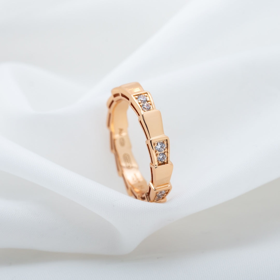 [Glow Muse]SERPENTI RING PINK GOLD  3MM