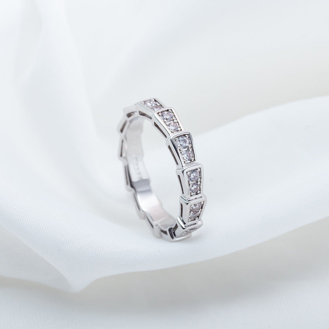 [Glow Muse]SERPENTI RING SILVER DIAMOND PAVED 3MM