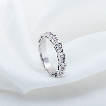 [Glow Muse]SERPENTI RING SILVER DIAMOND PAVED 3MM