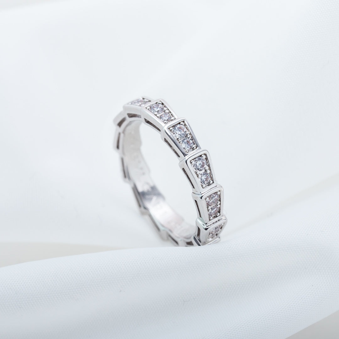 [Glow Muse]SERPENTI RING SILVER DIAMOND PAVED 3MM