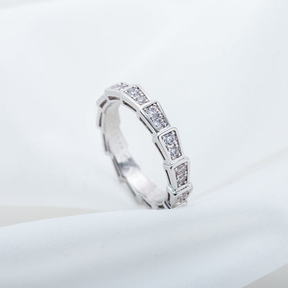 [Glow Muse]SERPENTI RING SILVER DIAMOND PAVED 3MM