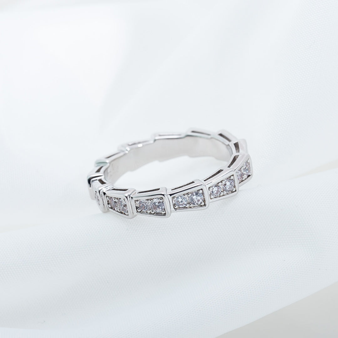 [Glow Muse]SERPENTI RING SILVER DIAMOND PAVED 3MM