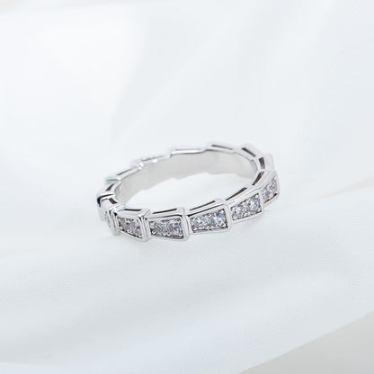 [Glow Muse]SERPENTI RING SILVER DIAMOND PAVED 3MM