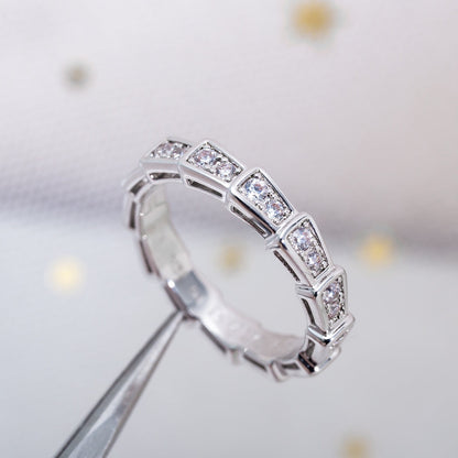 [Glow Muse]SERPENTI RING SILVER DIAMOND PAVED 3MM
