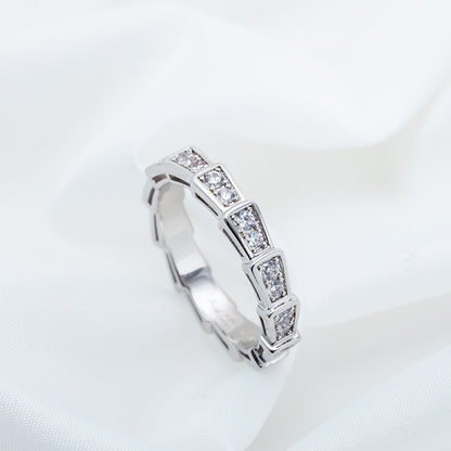 [Glow Muse]SERPENTI RING SILVER DIAMOND PAVED 3MM