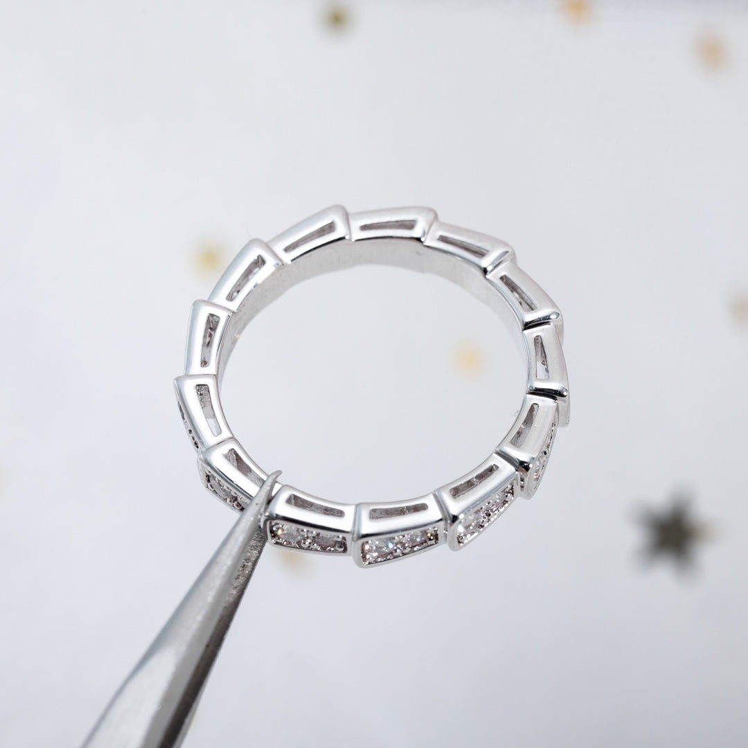 [Glow Muse]SERPENTI RING SILVER DIAMOND PAVED 3MM
