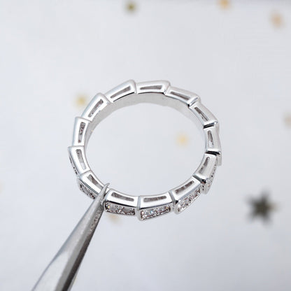 [Glow Muse]SERPENTI RING SILVER DIAMOND PAVED 3MM