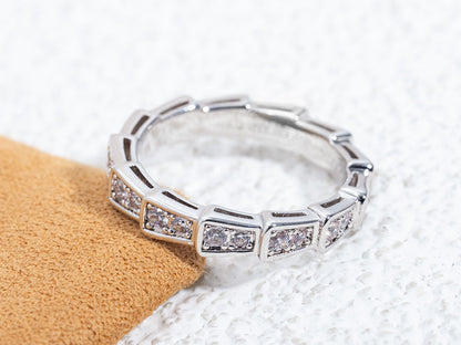[Glow Muse]SERPENTI RING SILVER DIAMOND PAVED 3MM