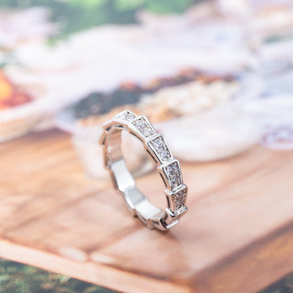 [Glow Muse]SERPENTI RING SILVER DIAMOND PAVED 3MM