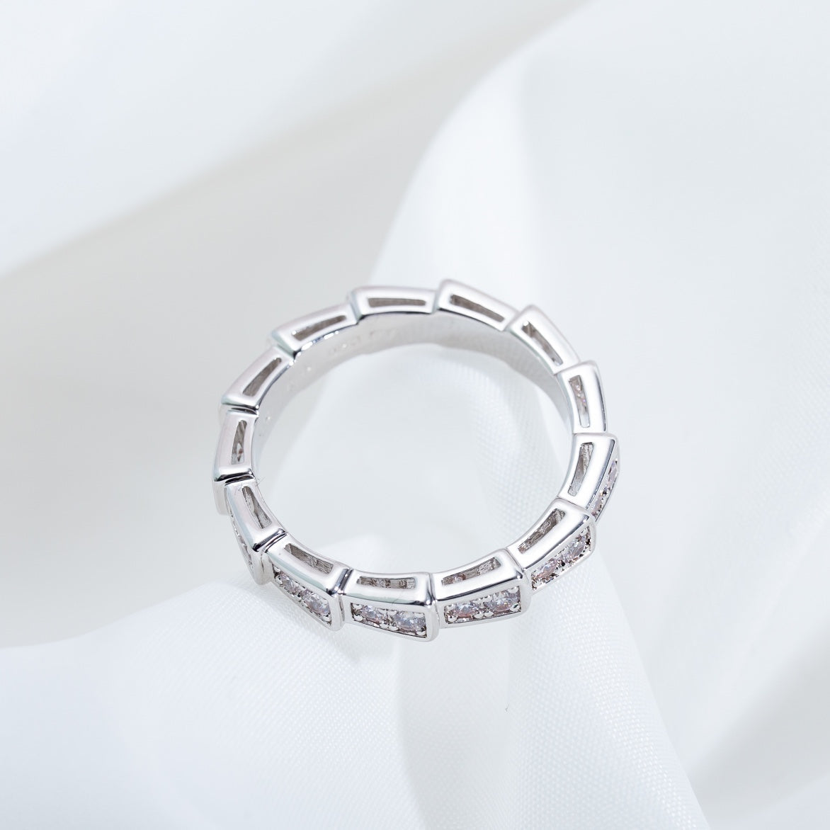 [Glow Muse]SERPENTI RING SILVER DIAMOND PAVED 3MM