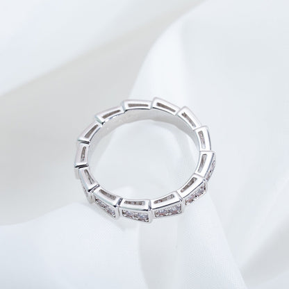 [Glow Muse]SERPENTI RING SILVER DIAMOND PAVED 3MM