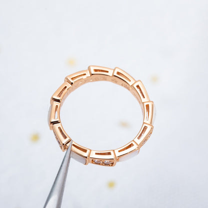 [Glow Muse]SERPENTI RING PINK GOLD DIAMOND MOP 3MM