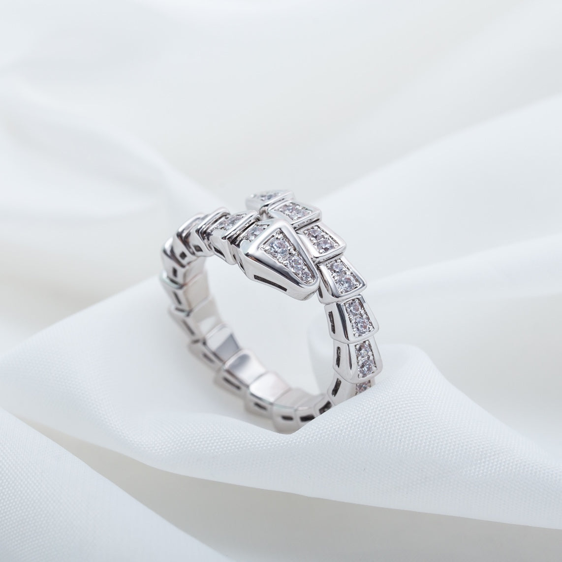 [Glow Muse]SERPENTI RING SILVER DIAMOND PAVED 4MM