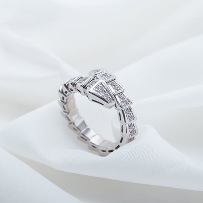 [Glow Muse]SERPENTI RING SILVER DIAMOND PAVED 4MM