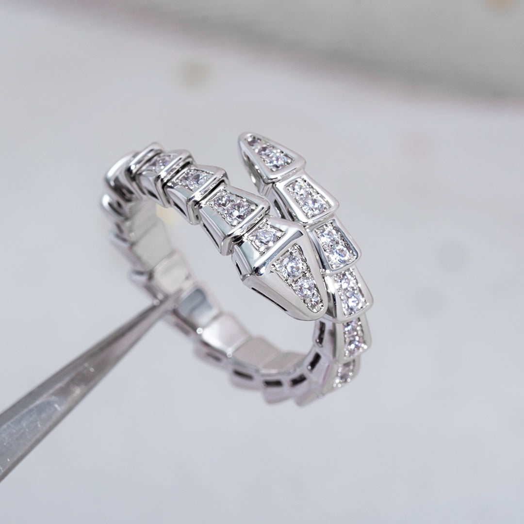 [Glow Muse]SERPENTI RING SILVER DIAMOND PAVED 4MM
