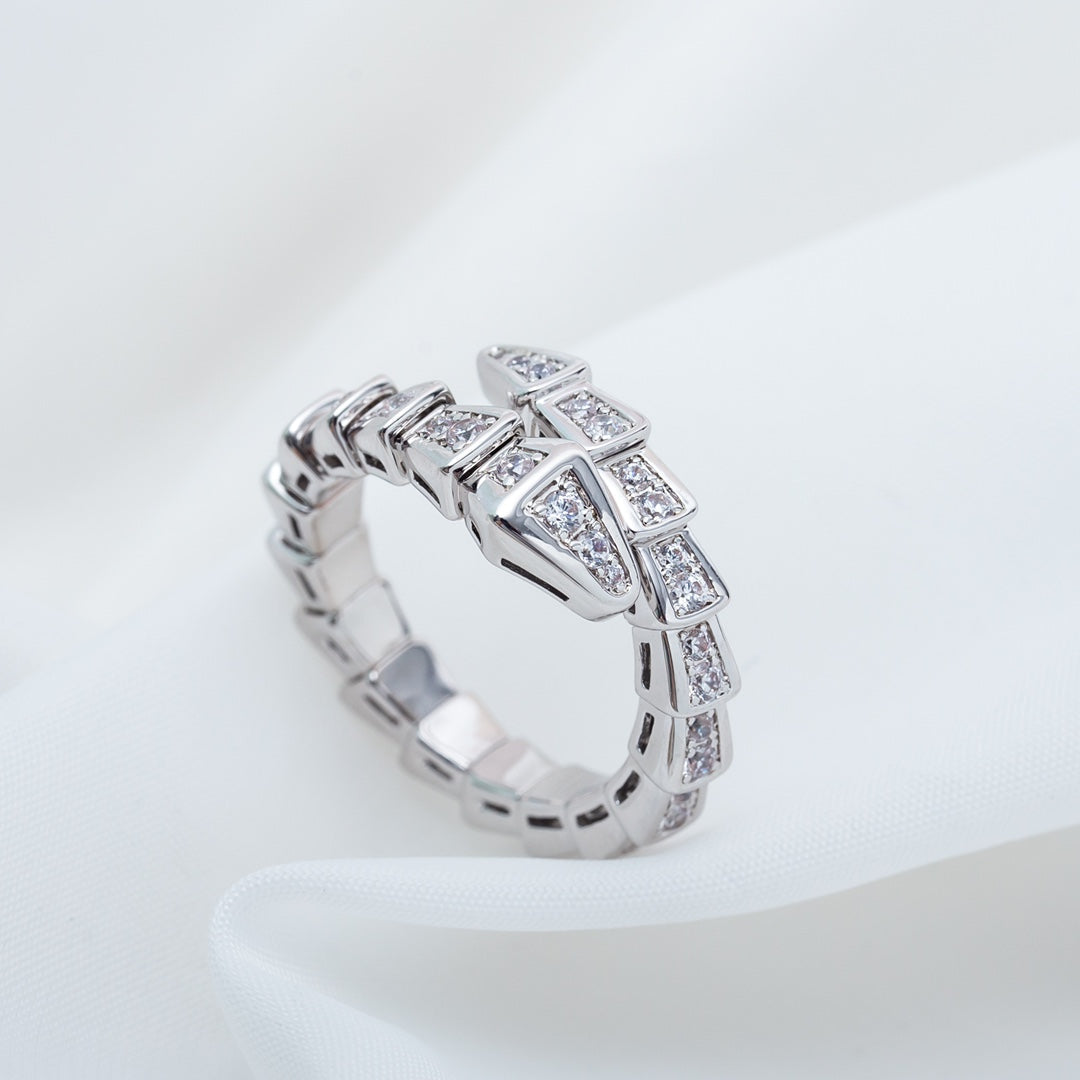 [Glow Muse]SERPENTI RING SILVER DIAMOND PAVED 4MM
