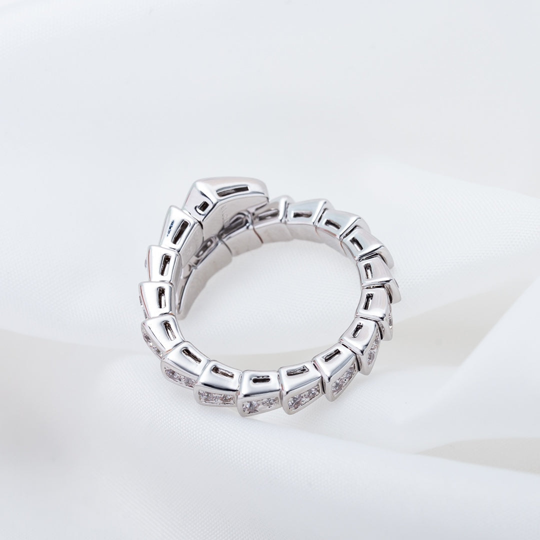 [Glow Muse]SERPENTI RING SILVER DIAMOND PAVED 4MM