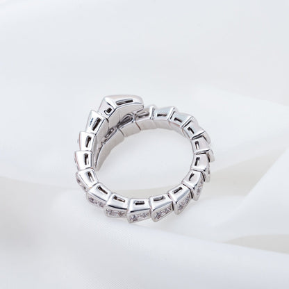 [Glow Muse]SERPENTI RING SILVER DIAMOND PAVED 4MM