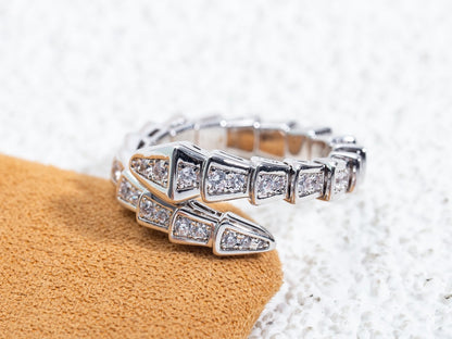 [Glow Muse]SERPENTI RING SILVER DIAMOND PAVED 4MM
