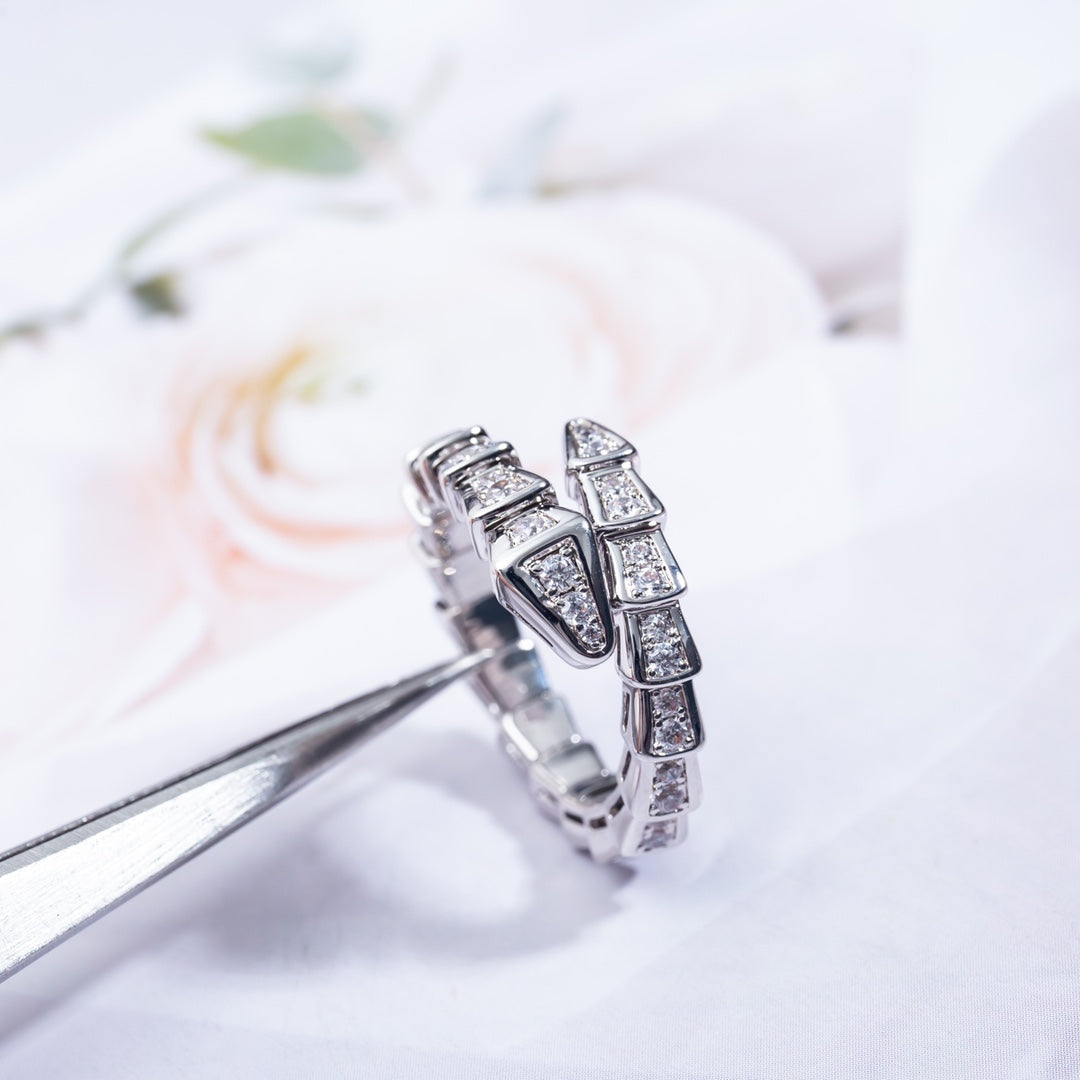 [Glow Muse]SERPENTI RING SILVER DIAMOND PAVED 4MM