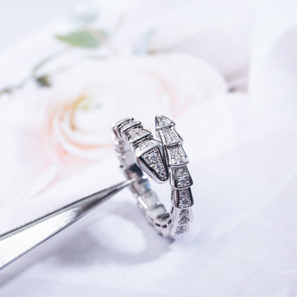 [Glow Muse]SERPENTI RING SILVER DIAMOND PAVED 4MM