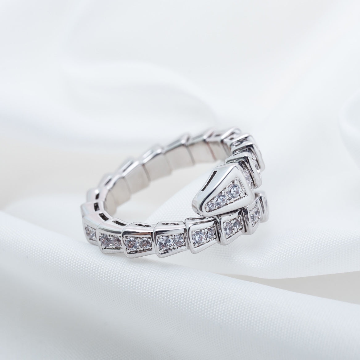 [Glow Muse]SERPENTI RING SILVER DIAMOND PAVED 4MM
