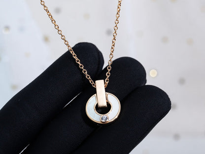 [Glow Muse]GARI NECKLACE PINK GOLD MOP
