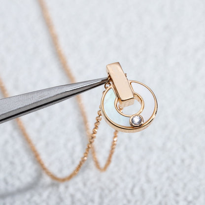 [Glow Muse]GARI NECKLACE PINK GOLD MOP