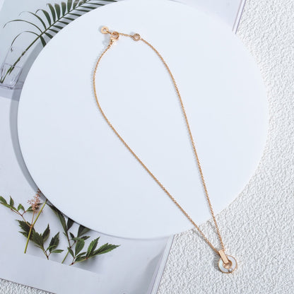 [Glow Muse]GARI NECKLACE PINK GOLD MOP