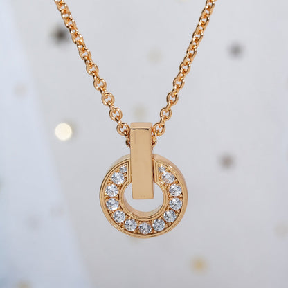 [Glow Muse]GARI NECKLACE PINK GOLD DIAMOND