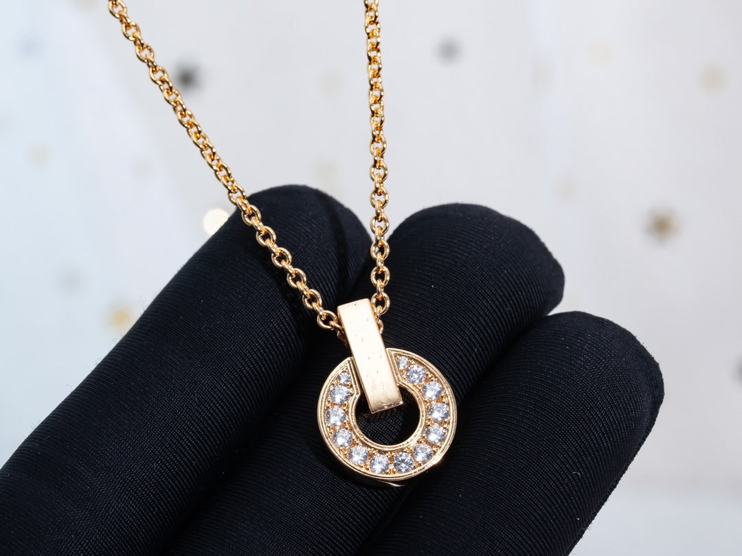 [Glow Muse]GARI NECKLACE PINK GOLD DIAMOND
