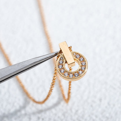 [Glow Muse]GARI NECKLACE PINK GOLD DIAMOND