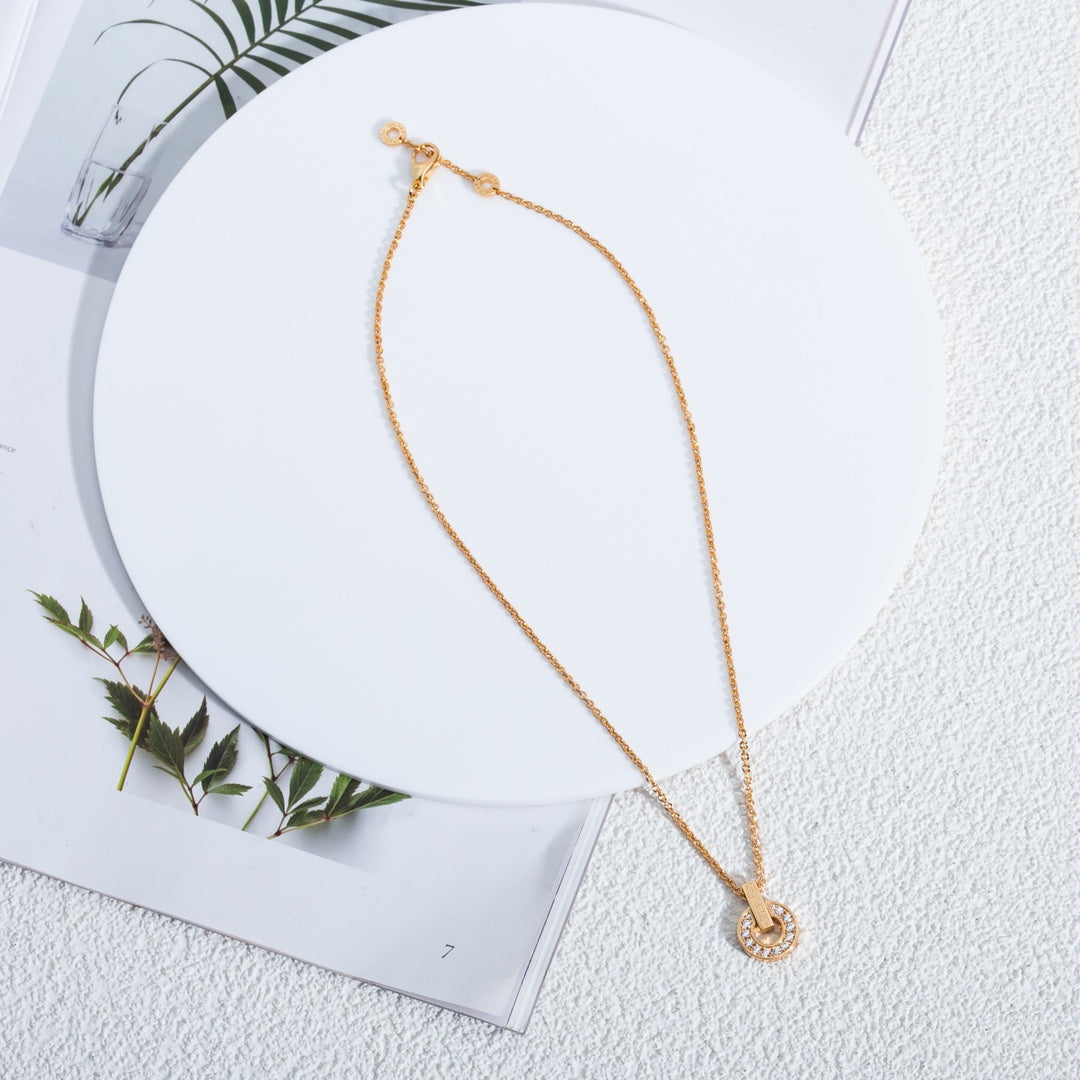 [Glow Muse]GARI NECKLACE PINK GOLD DIAMOND