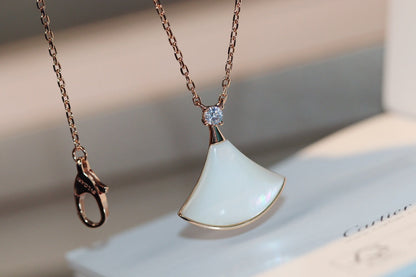[Glow Muse]DREAM NECKLACE WHITE MOP PINK GOLD 1 DIAMOND
