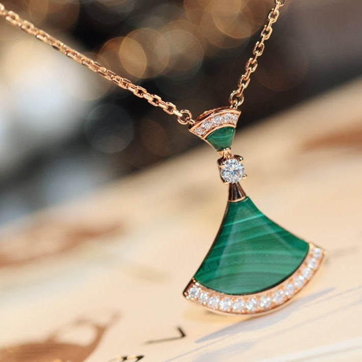 [Glow Muse]DREAM NECKLACE MALACHITE DIAMOND