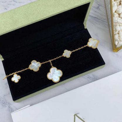 [Glow Muse]MAGIC CLOVER MOP GOLD BRACELET 5 MOTIFS