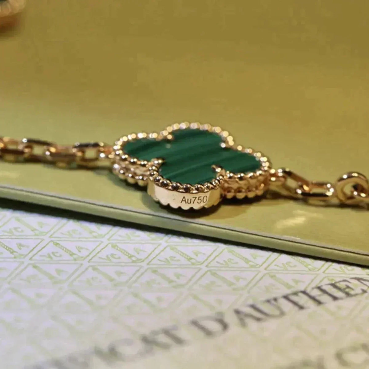 [⭐Glow Muse] CLOVER 5 MOTIF MALACHITE BRACELET COLLECTION