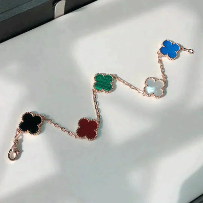[Glow Muse]CLOVER 5 MOTIFS MULTICOLOR BRACELET
