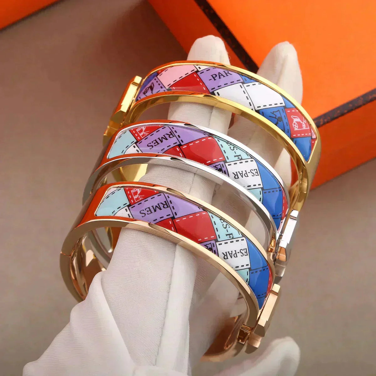 [Glow Muse]H BRACELET DOTTED BORDER 12MM