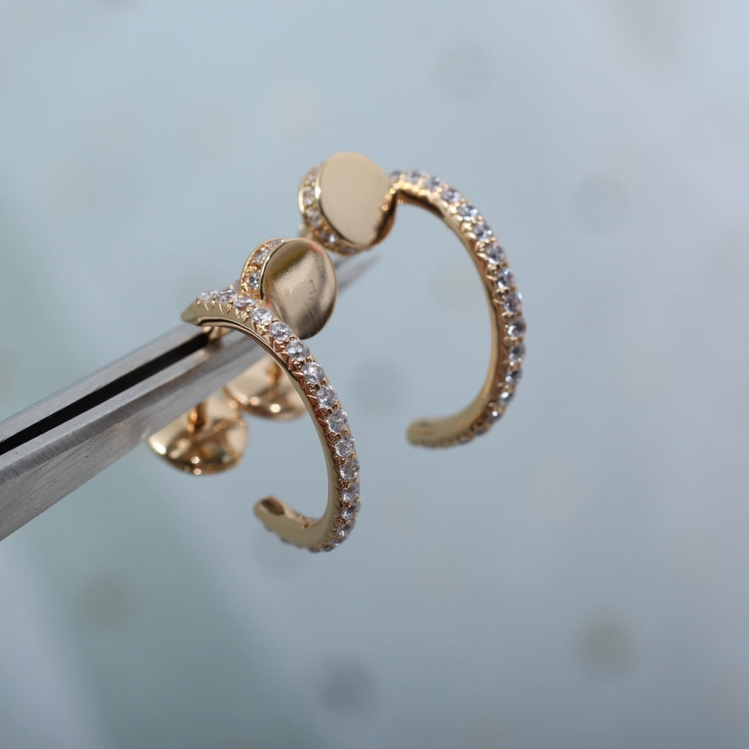 [Glow Muse]JUSTE EARRINGS 12.75MM PINK GOLD DIAMOND
