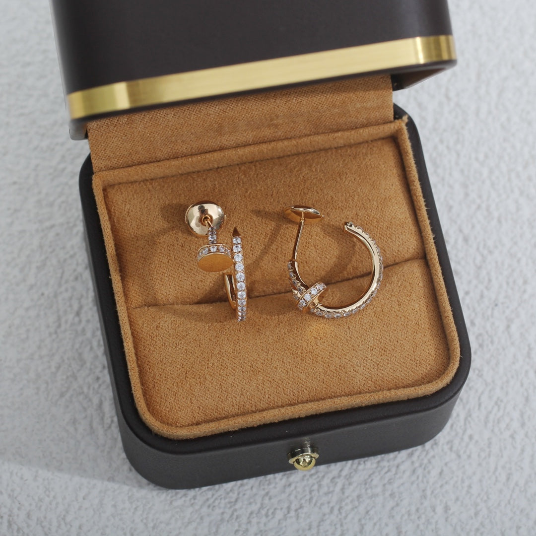 [Glow Muse]JUSTE EARRINGS 12.75MM PINK GOLD DIAMOND