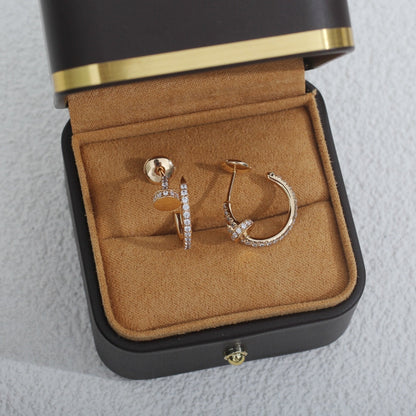 [Glow Muse]JUSTE EARRINGS 12.75MM PINK GOLD DIAMOND