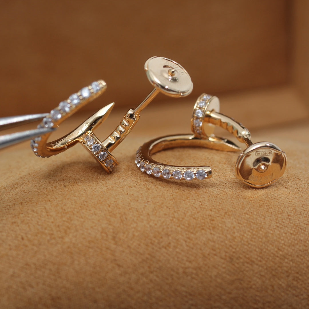 [Glow Muse]JUSTE EARRINGS 12.75MM PINK GOLD DIAMOND