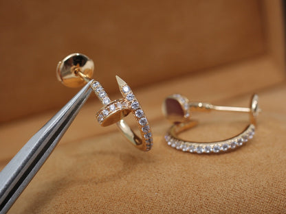 [Glow Muse]JUSTE EARRINGS 12.75MM PINK GOLD DIAMOND