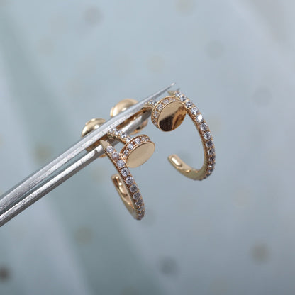 [Glow Muse]JUSTE EARRINGS 12.75MM PINK GOLD DIAMOND