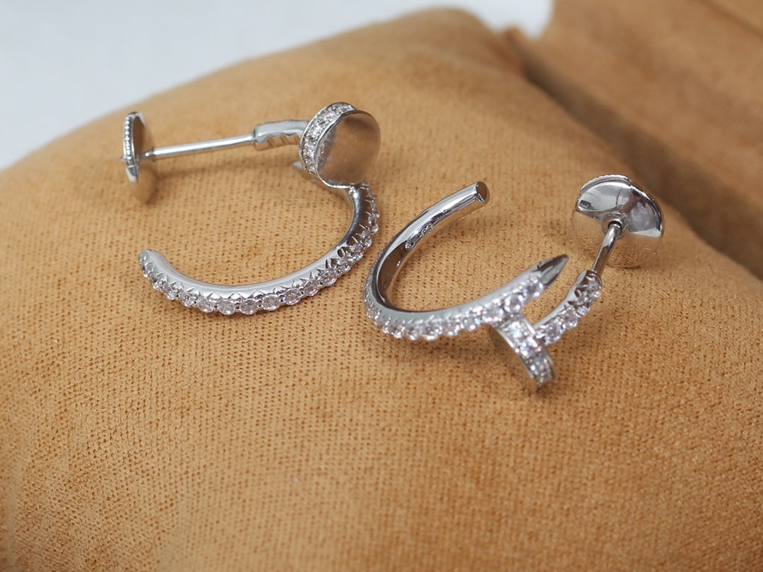 [Glow Muse]JUSTE EARRINGS 12.75MM SILVER DIAMOND
