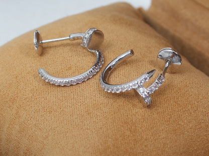 [Glow Muse]JUSTE EARRINGS 12.75MM SILVER DIAMOND