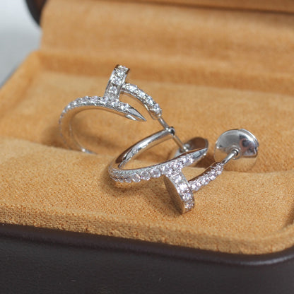[Glow Muse]JUSTE EARRINGS 12.75MM SILVER DIAMOND
